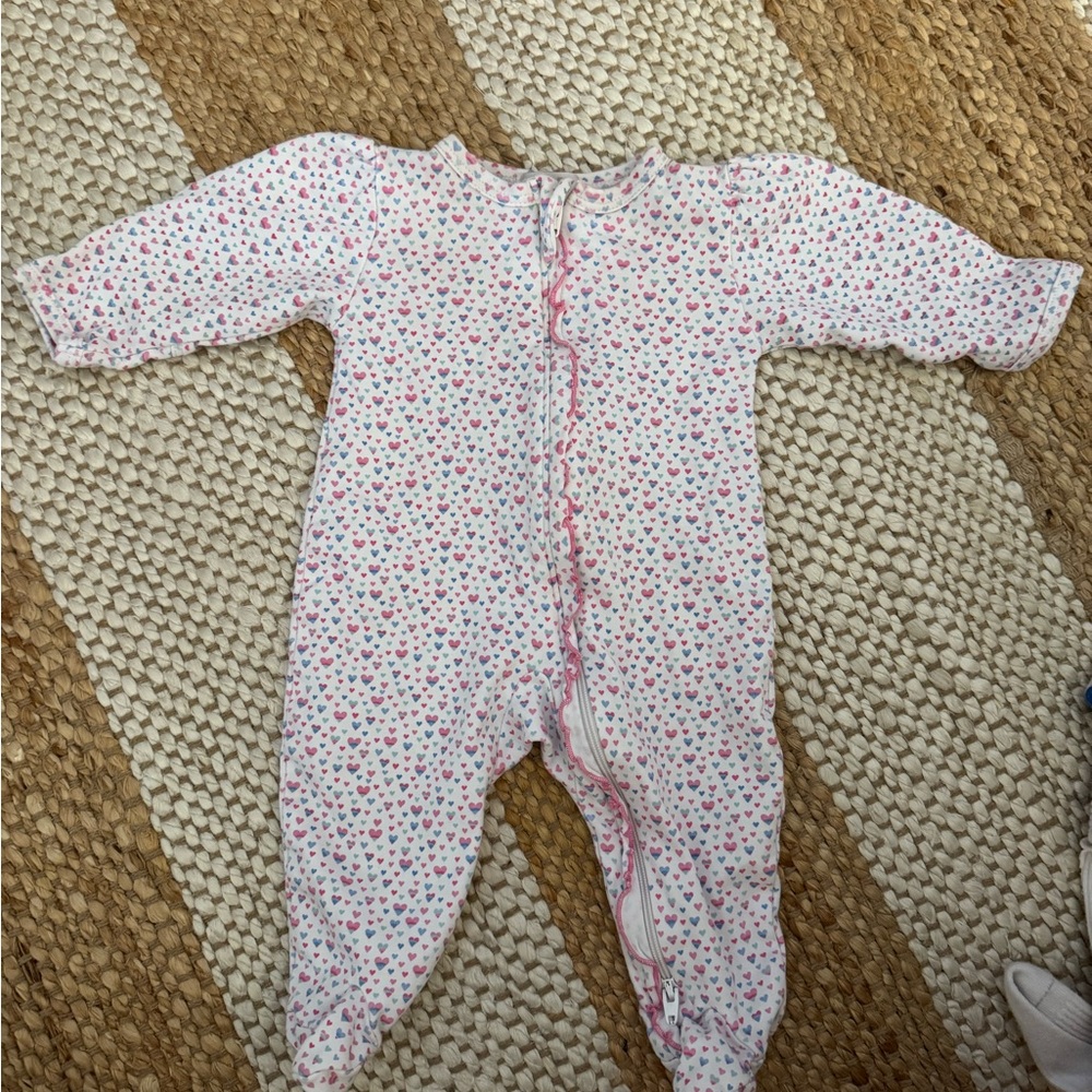 Heart Patterned Kids One Piece